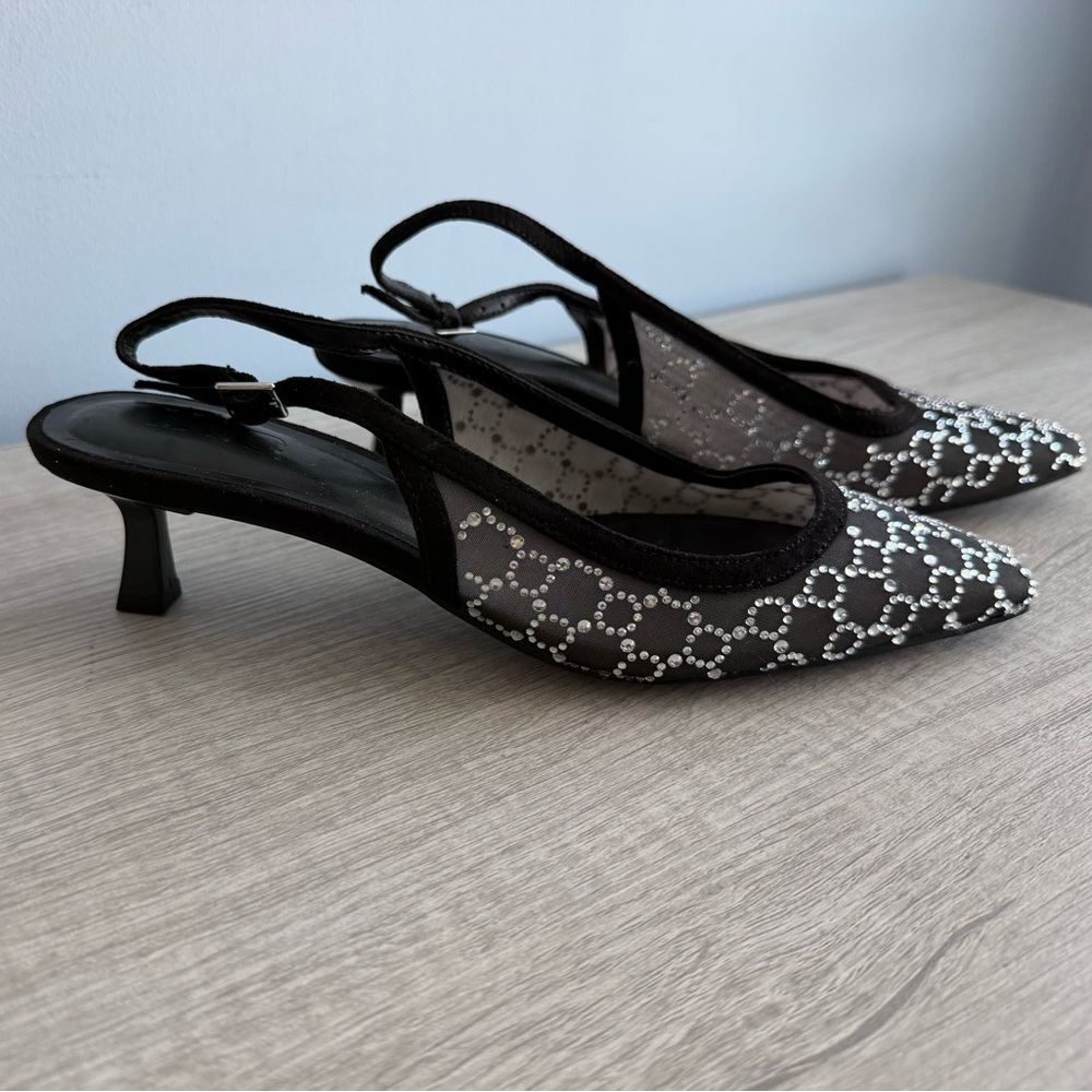 I.N.C. International Concepts Women's Black Mid Heel Slingback Pumps Size 6 - Picture 2 of 9